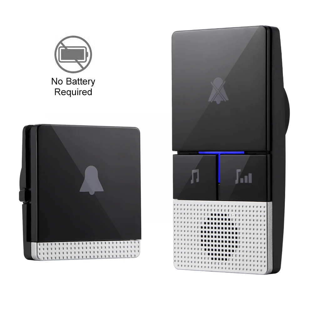 Беспроводной дверной звонок без аккумулятора пейджер для пожилых людей