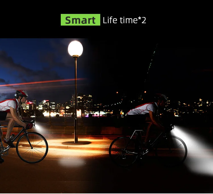 4000 Mah Bicycle Light 800 Lumen Bike Light Built in Battery USB Charge Smart Induction Cycling Light Waterproof Bike Accessory