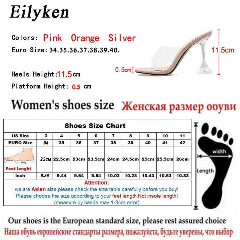 Eilyken/шлепанцы на каблуке с кристаллами Новинка 2021 года Женские шлепанцы Модные