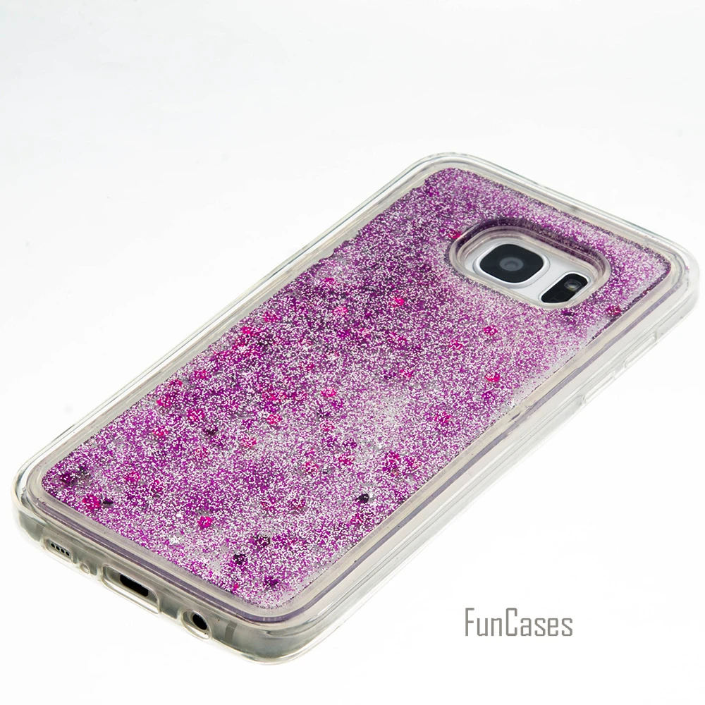 Красочные блестка Quicksand чехол для Coque Samsung S7 Edge 5.5 дюймов Fundas Galaxy зыбучие пески