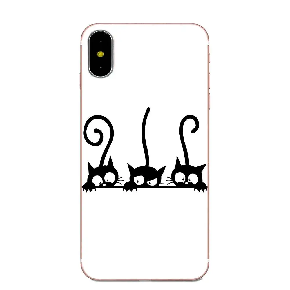 Для Galaxy J1 J2 J3 J330 J4 J5 J6 J7 J730 J8 2015 2016 2017 2018 mini Pro TPU кожа Paintin Черный кот