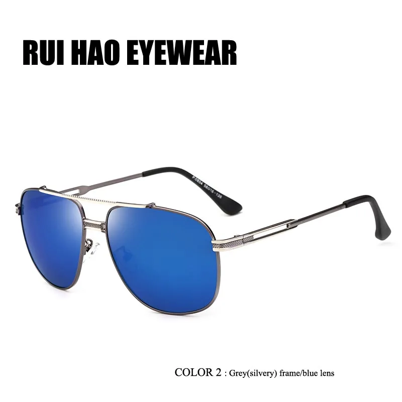 

Rui Hao Eyewear Rectangle Sunglasses Men Retro Driving Polarized Sunglasses Women Sun Glasses UV Pilot Glasses Design New KM0882