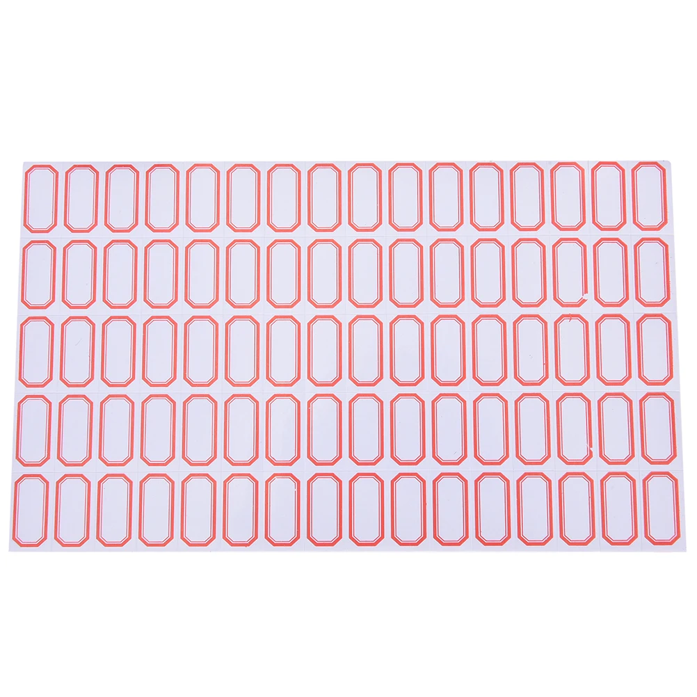 60 Sheets White and Red Price Tag 12mm x 23mm Label Coated Paper Self-adhesive Sticker | Игрушки и хобби