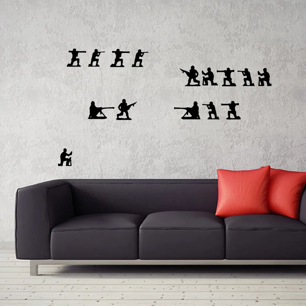 Военные армейские литтовые солдатские настенные наклейки с оружием для
