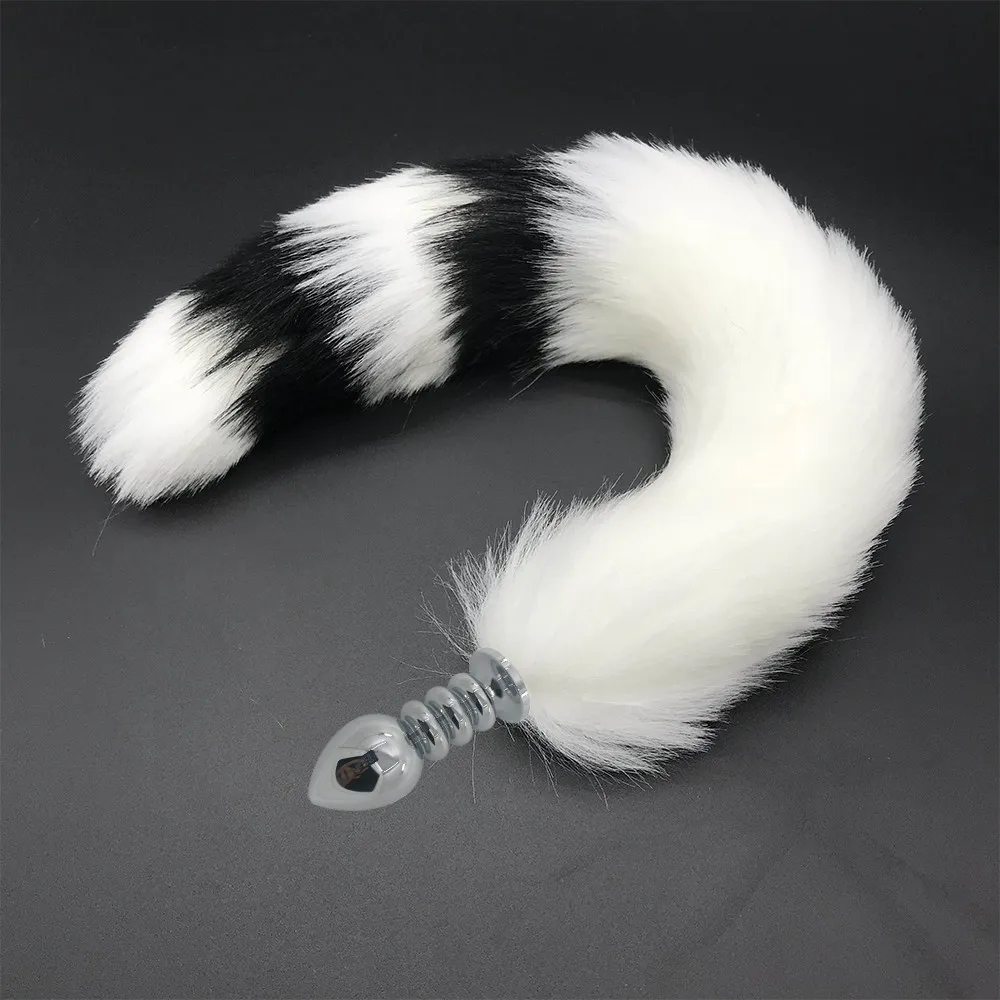 Dog Fox Tail Anal Plug sexy Toys Metal Fake Furry Butt sex Flirt Anus For Women role Games Product Couples | Красота и здоровье
