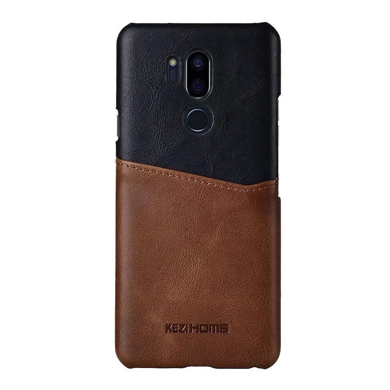 Чехол для LG G7 KEZiHOME, два цвета, натуральная кожа, жесткая задняя крышка для LG G7 ThinQ с карманом для карт
