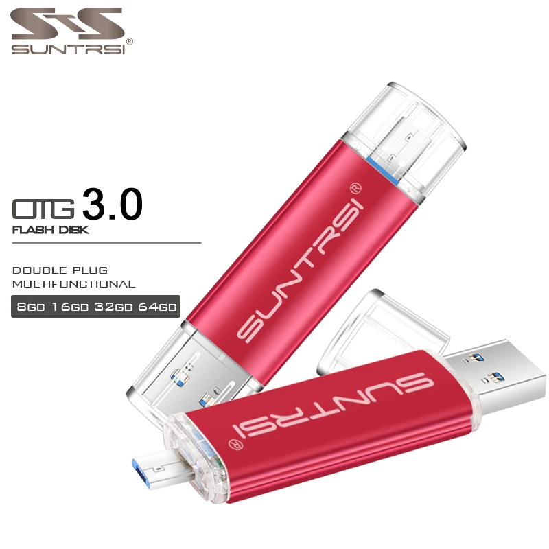 Suntrsi USB флеш накопитель 16 ГБ 32 OTG Флешка для смартфонов/планшетов/ПК