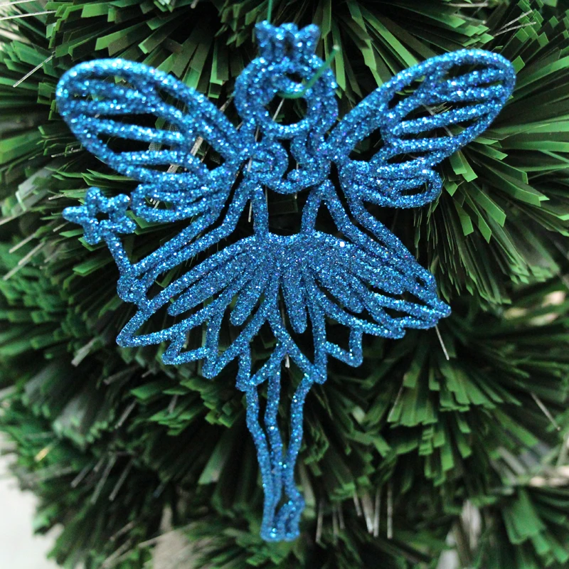 1 шт. золотой порошок пластиковый Ангел Эльф Рождественская елка кулон размер