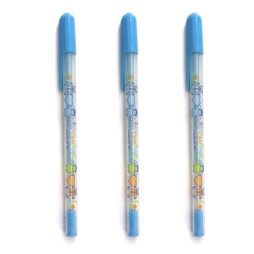3Pcs Blue pen 3/9/10 шт./компл. 0,7 мм белыми чернилами Цвет фотоальбом стержни для гелевых ручек Канцелярские мультфильм школьных принадлежностей гелевая ручка подарок для детей - Цвет: 3Pcs Blue pen