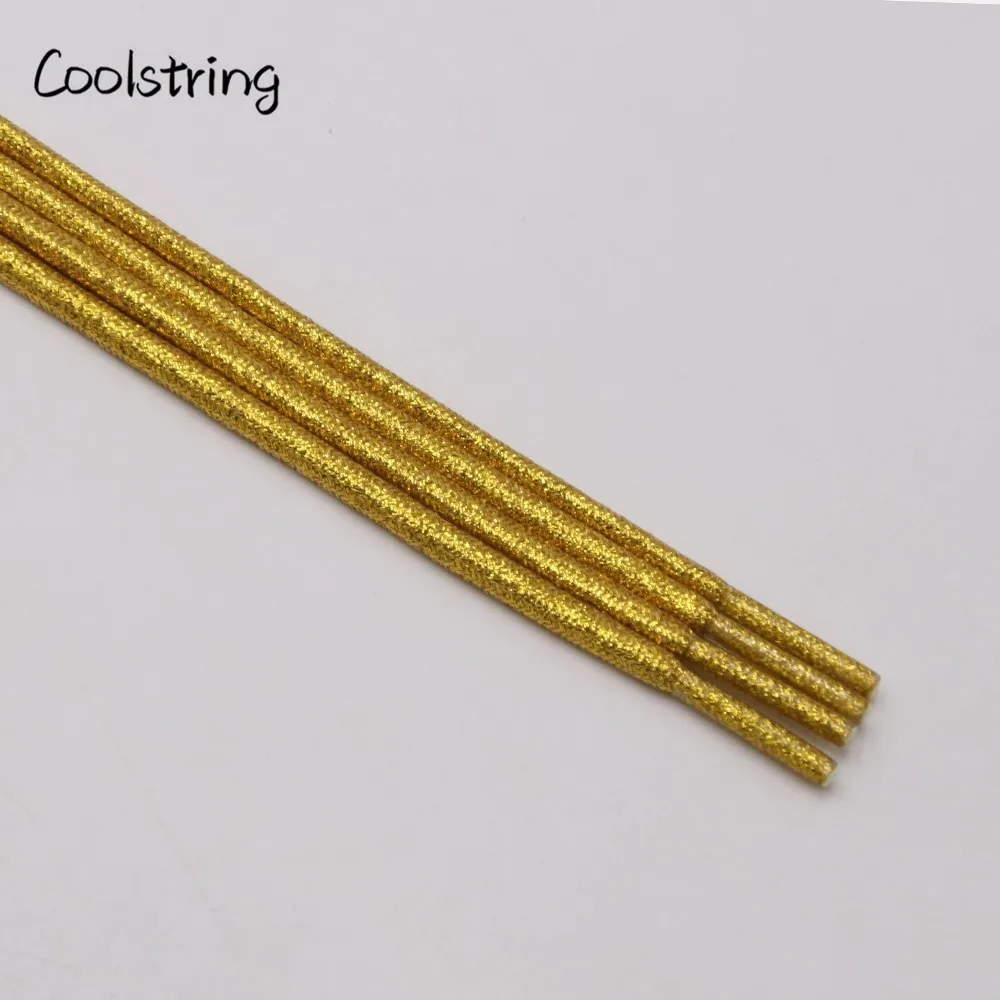 Coolstring однотонные закругленные металлические шнурки блестящие шнурки мигающие Блестящие модные латчеты перламутровые для спорта холст