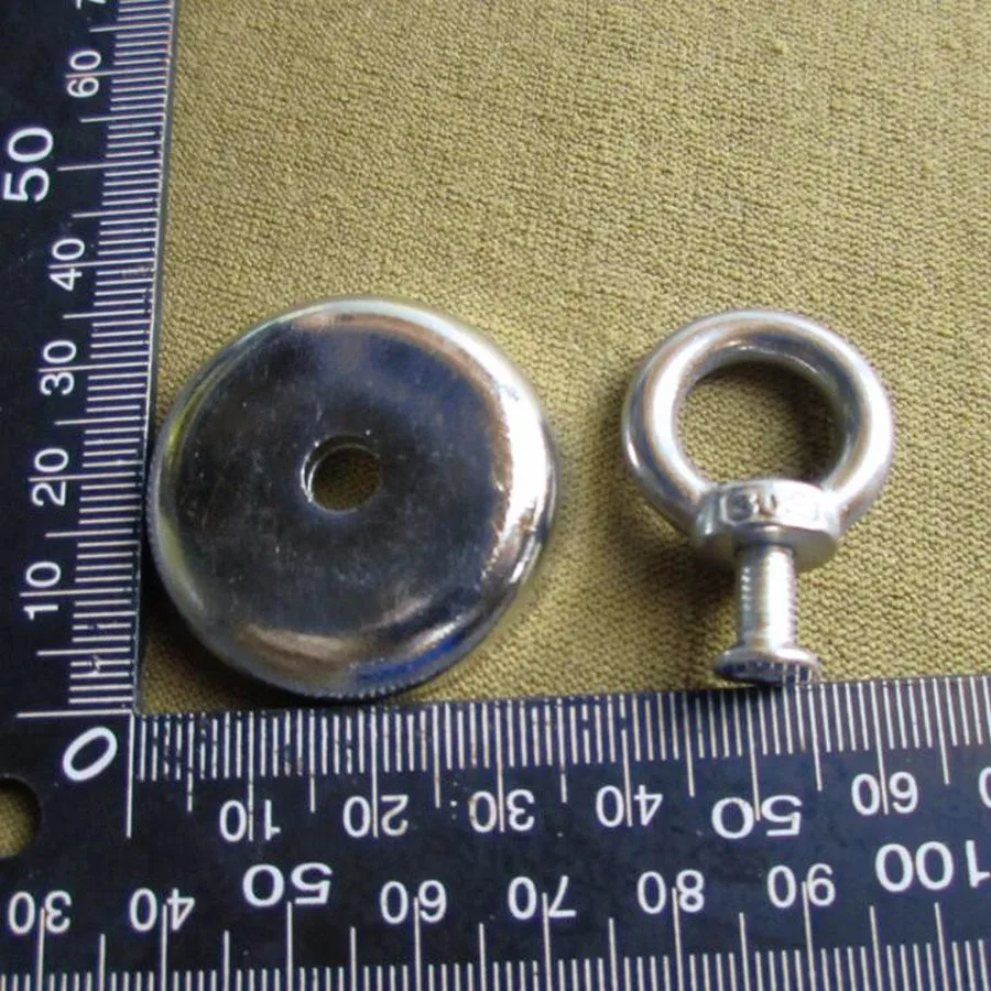 1 шт. 20 кг Тяговое крепление D36mm сильнейший Мощный Неодимовый магнитный горшок с кольцом рыболовные снасти, deap море спасательное оборудование