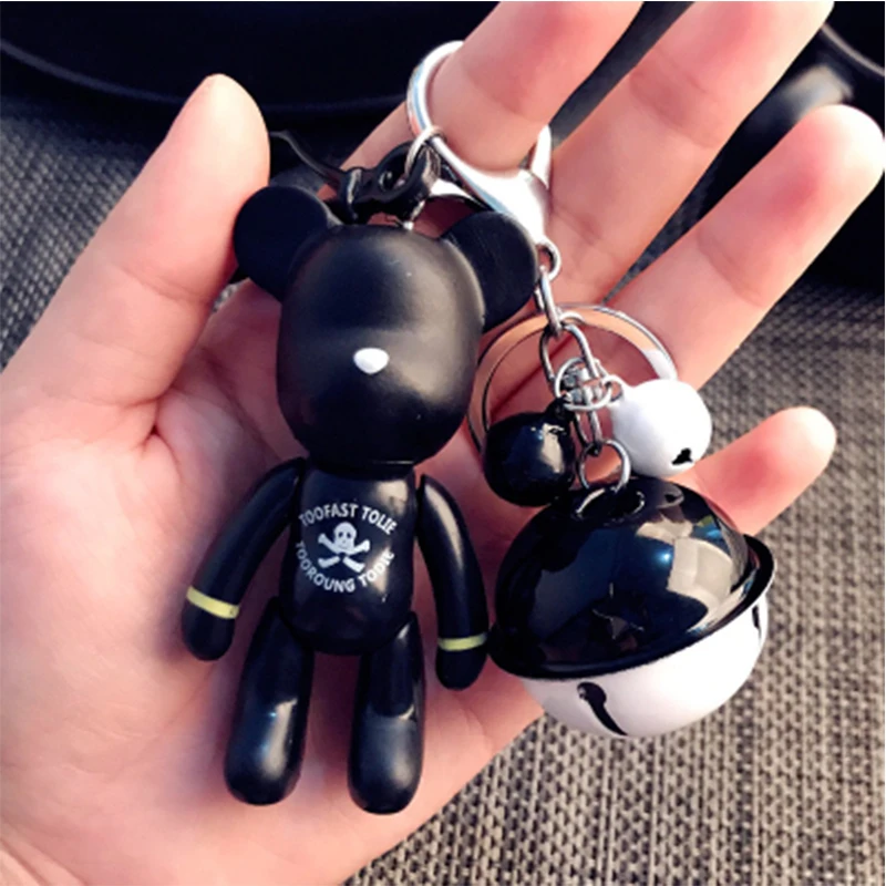 Симпатичная цепочка для ключей колокольчики из сплава брелок с изображением