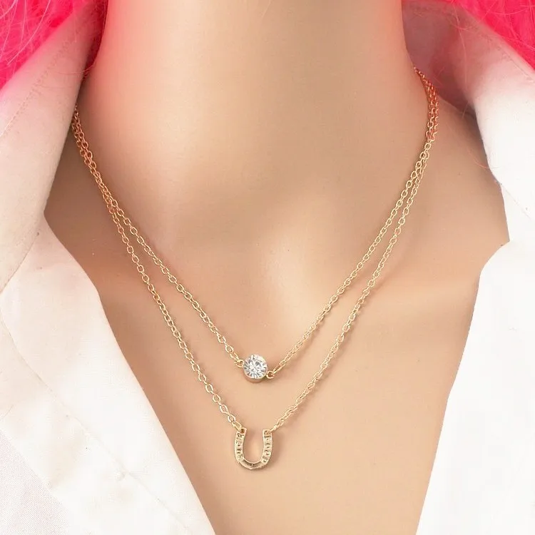 Necklaces &amp Pendants 2 multi layer Necklace Tassel Charm Bar statement for Women gift N02 | Украшения и аксессуары