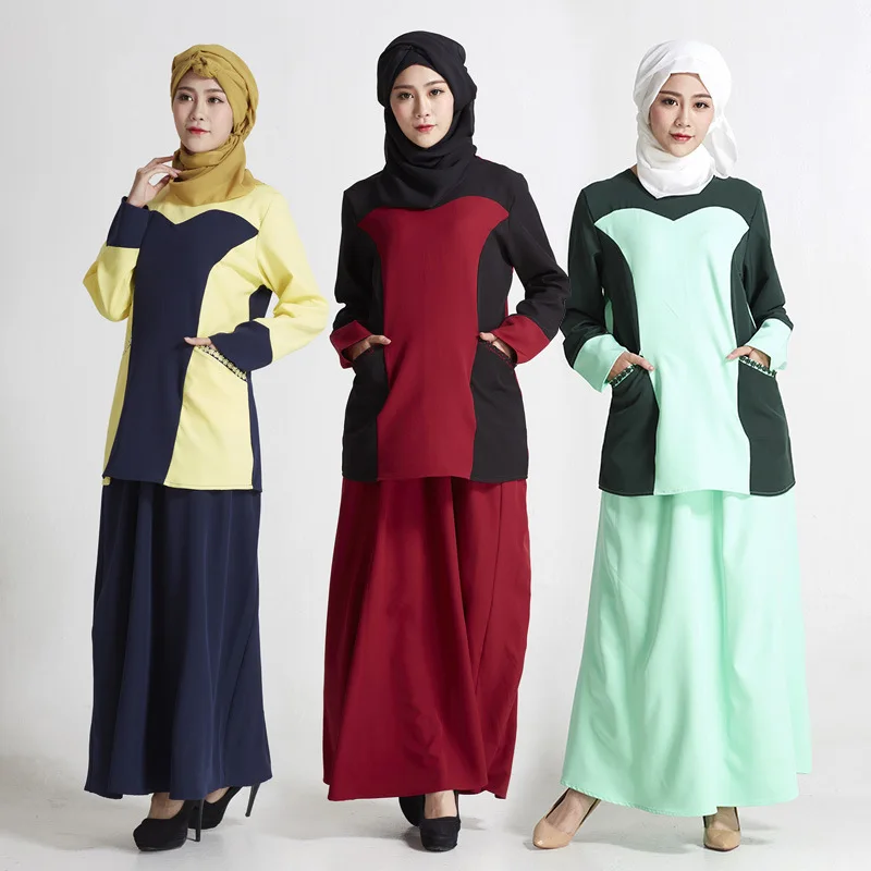 Модное Длинное Платье abaya для мусульманской девушки Турецкая женская одежда юбка