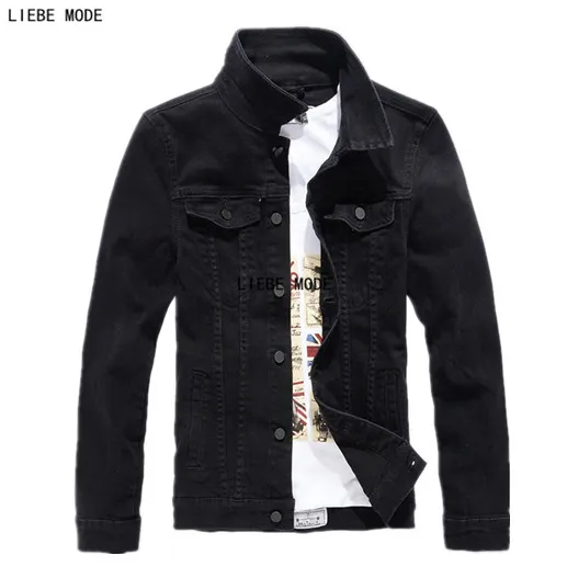 Куртка мужская джинсовая с карманами мотоциклетная ветровка из денима армейский