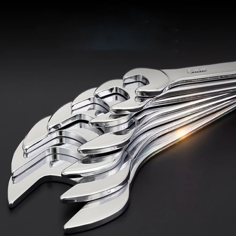 Универсальный открытый двухсторонний ключ 3 мм Тонкий гаечный из углеродистой