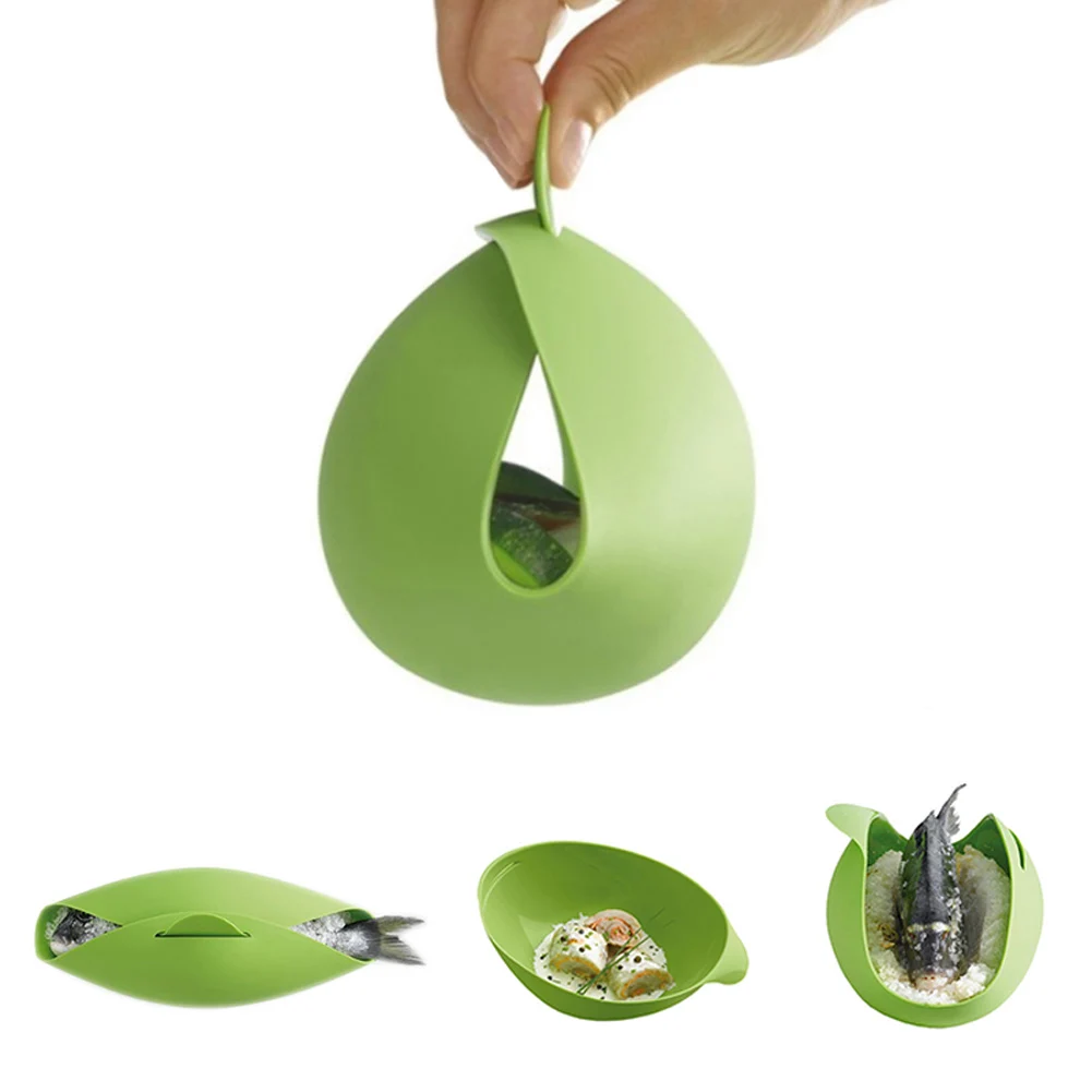 Горячая Распродажа складная силиконовая миска микроволновая печь пароварка