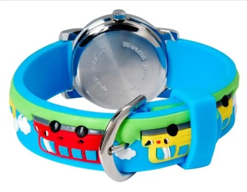 Часы Детские Кварцевые водонепроницаемые ярких цветов с мультипликационным