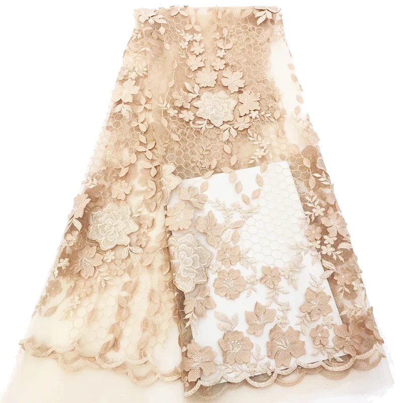 2019 последняя вышивка 3d стерео кружевная ткань с аппликацией. Высококачественная