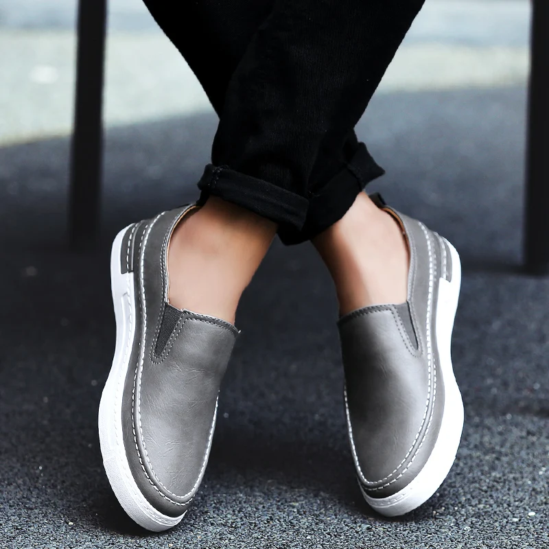 MIVNSKVE Hot Sale 2017 Spring British Luxury Brand Men Shoes PU Leather Metal Top Walking Mand Schoenen Mans Footwear Zapatillas | Обувь