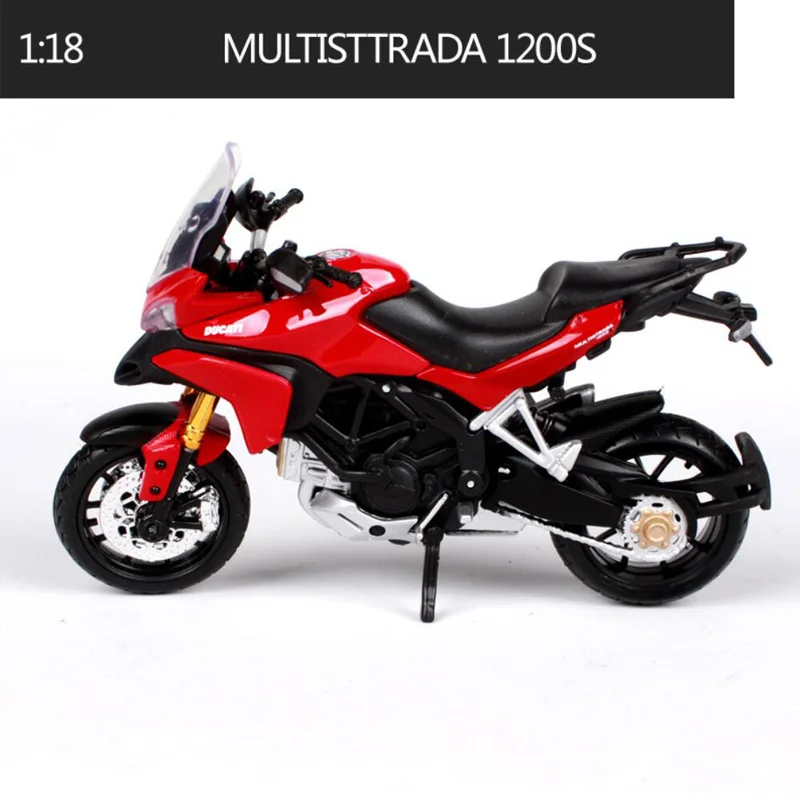 Multisttrada 1200S Maisto 1:18 Игрушечная модель мотоцикла Сплав мотоцикл монстр 696 1098S скремблер 1199 Panigale Multisttrada Коллекция игрушки для взрослых - Цвет: Multisttrada 1200S