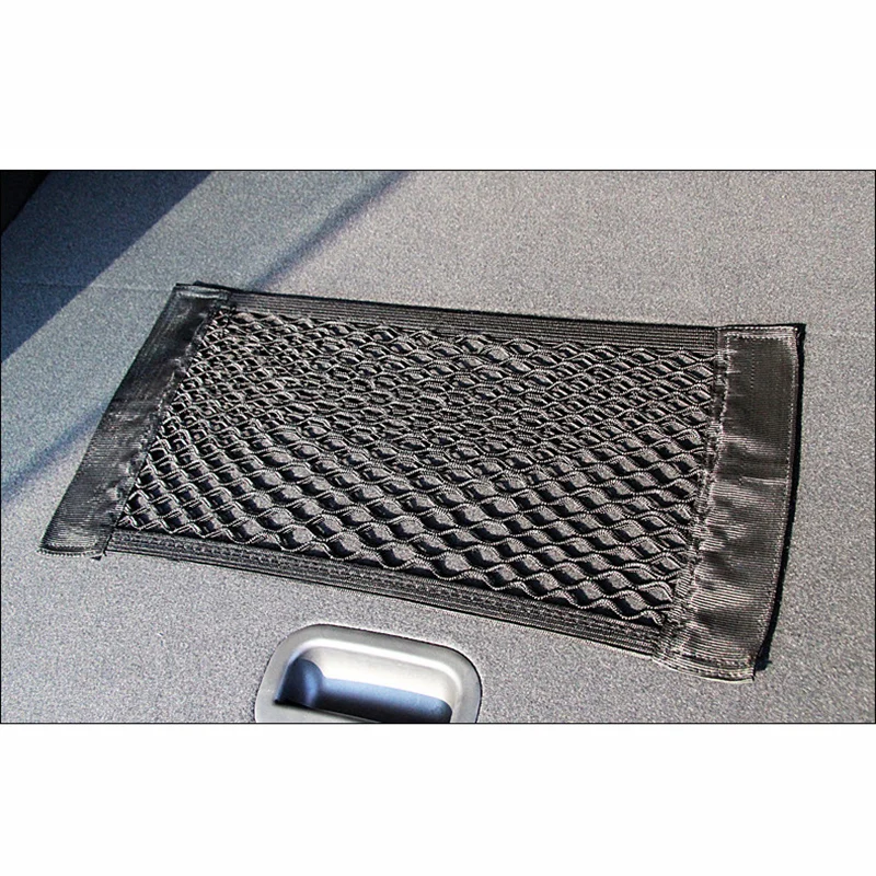 Super Big Size 50cm x 25cm Car Pocket Back Rear Trunk Organizer Magic Sticker Elastic String Storage Boot Net Mesh Oganizer Bag |