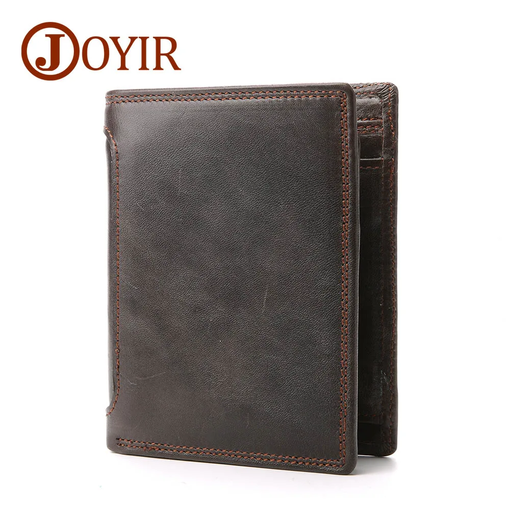 Мужские кошельки JOYIR мужские короткие из натуральной кожи кошелек с отделением
