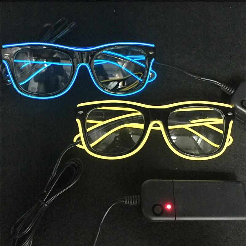 Мигающие светодиодные очки El костюм маска для вечеринки 3 режима светящиеся
