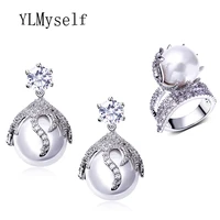 super deals todays offers earrings and ring sets with pearl trendy jewelry for women statement 2pcs sets jewellery