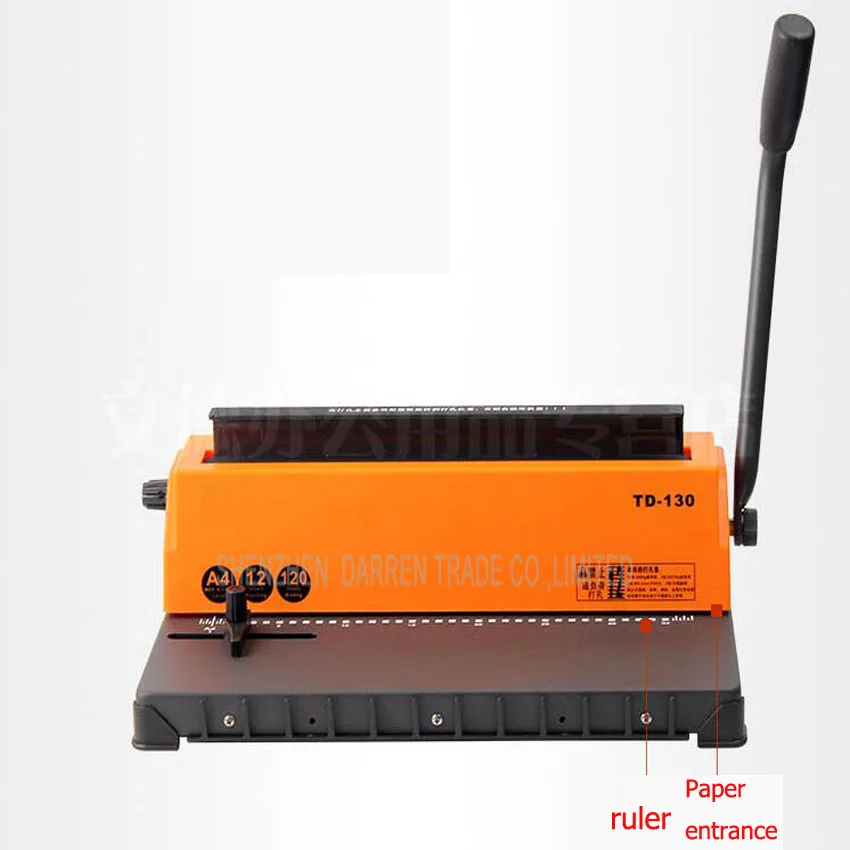 

1PC TD-130 Practical 34 holes A4 Manual Comb Book Binding Machine,can punch 12sheets at a time