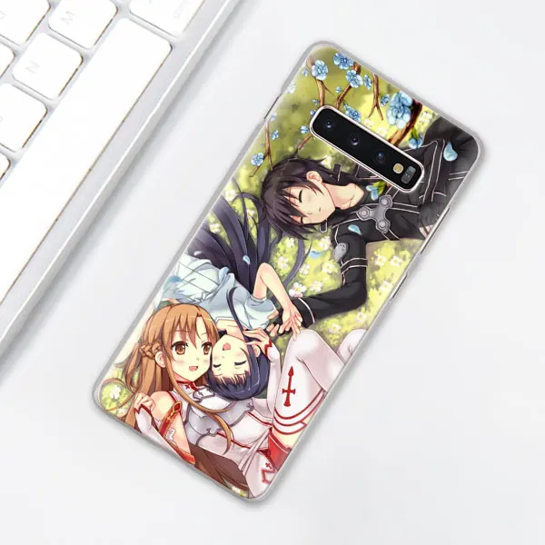 003 Обувь для вечеринки в Стиле косплей Sword Art Online(SAO), чехол для телефона аниме для samsung Galaxy S10e S10 плюс S7 S8 S9 Plus Note 8 9 M10 M20 M30 жесткий чехол Coque - Цвет: 003