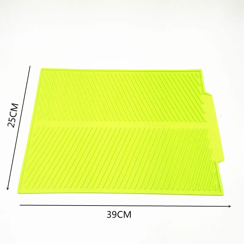 39*25CM Rectangle Dish Drying Mat Premium Heat Resistant Silicone Antibacterial Dishwasher Safe | Дом и сад