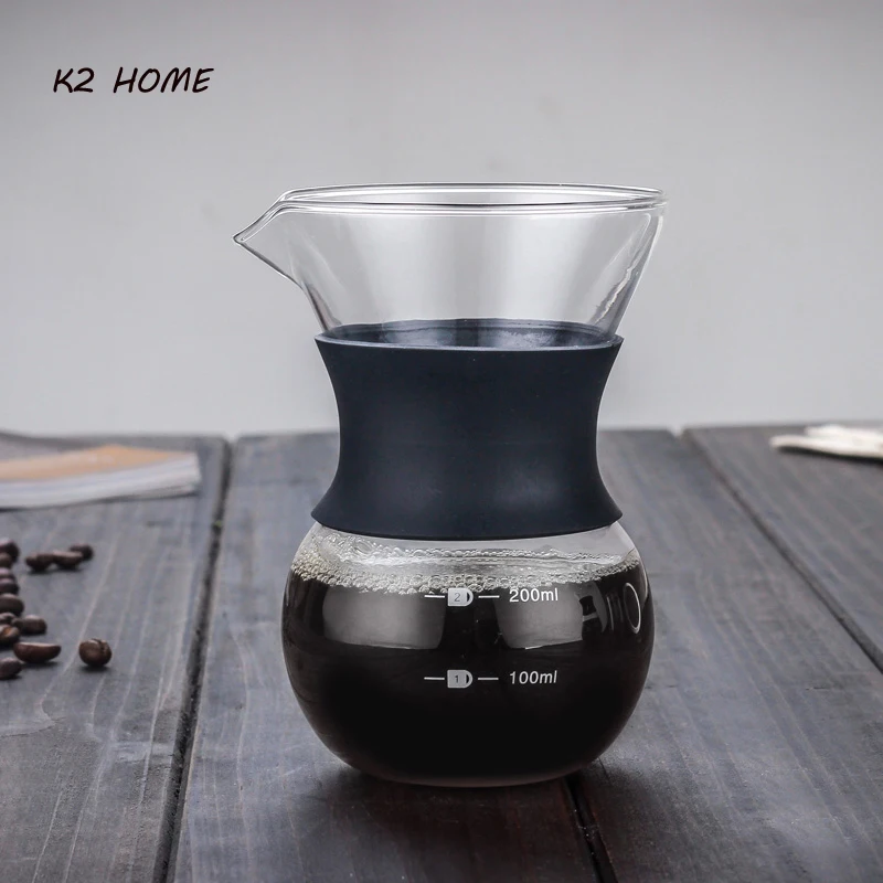 

HOME DIY Pour Over Coffee Maker Reusable Stainless Steel Mesh Glass Filter Coffee Dripper Reusable Stainless Steel Filter