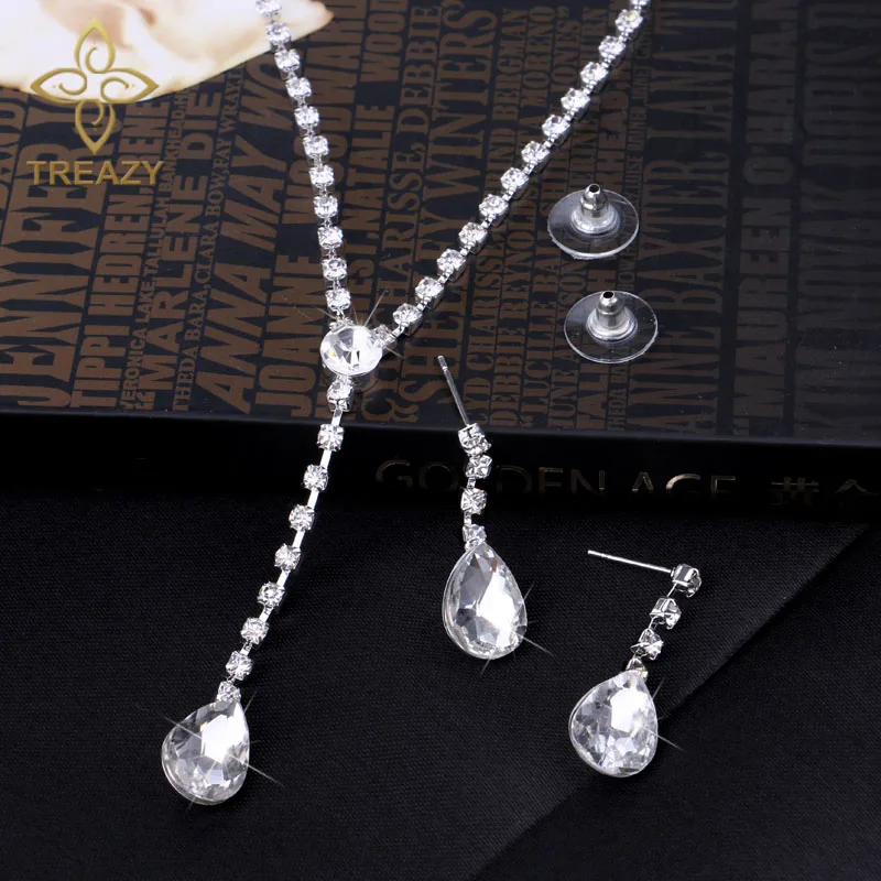 Комплект из колье и серёг серебристого цвета|necklace earring set|jewelry setsbridesmaid jewelry set |