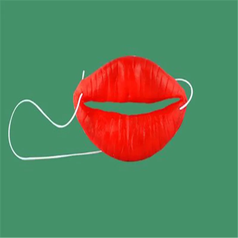 Сексуальные губы вздутые опора для рта шутки колбаса красные губы толстый рот Хэллоуин смешные Ужасы латексные маски День рождения Волшебные реквизиты