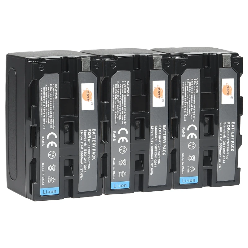 DSTE 5000 мАч 2 шт. NP-F750 NP-F770 NP F750 F770 Батарея для Sony CCD-TR917 CCD-TR940 CCD-TRV101 CCD-TRV215 CCD-TRV25 CCD-TRV36 |