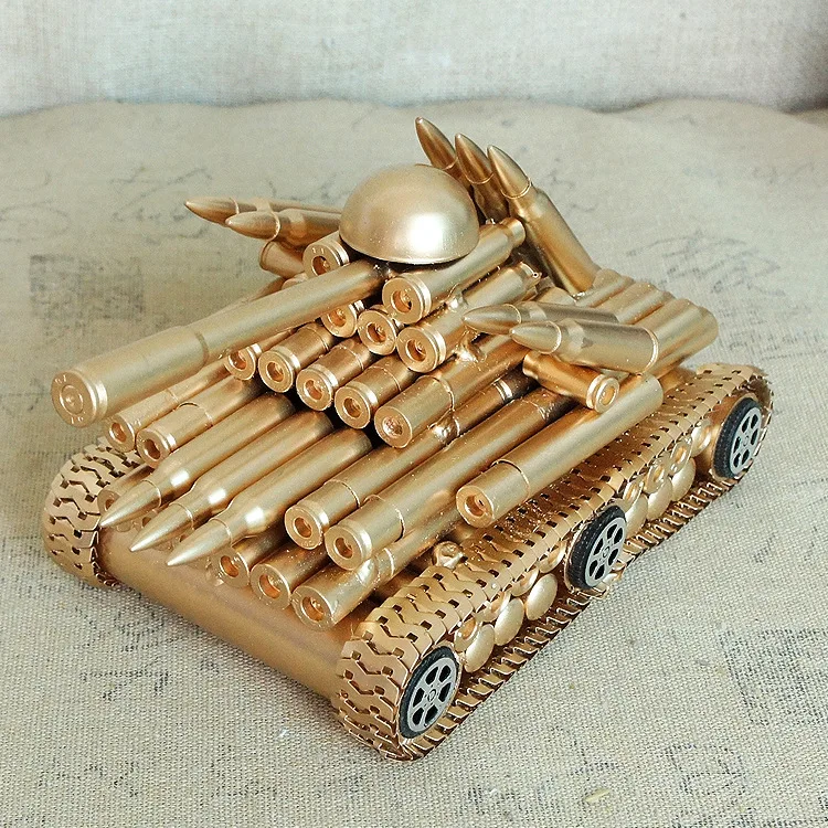 Ручной трек Land Tank модель поддельные Пули Оболочки сил отставной стол украшения