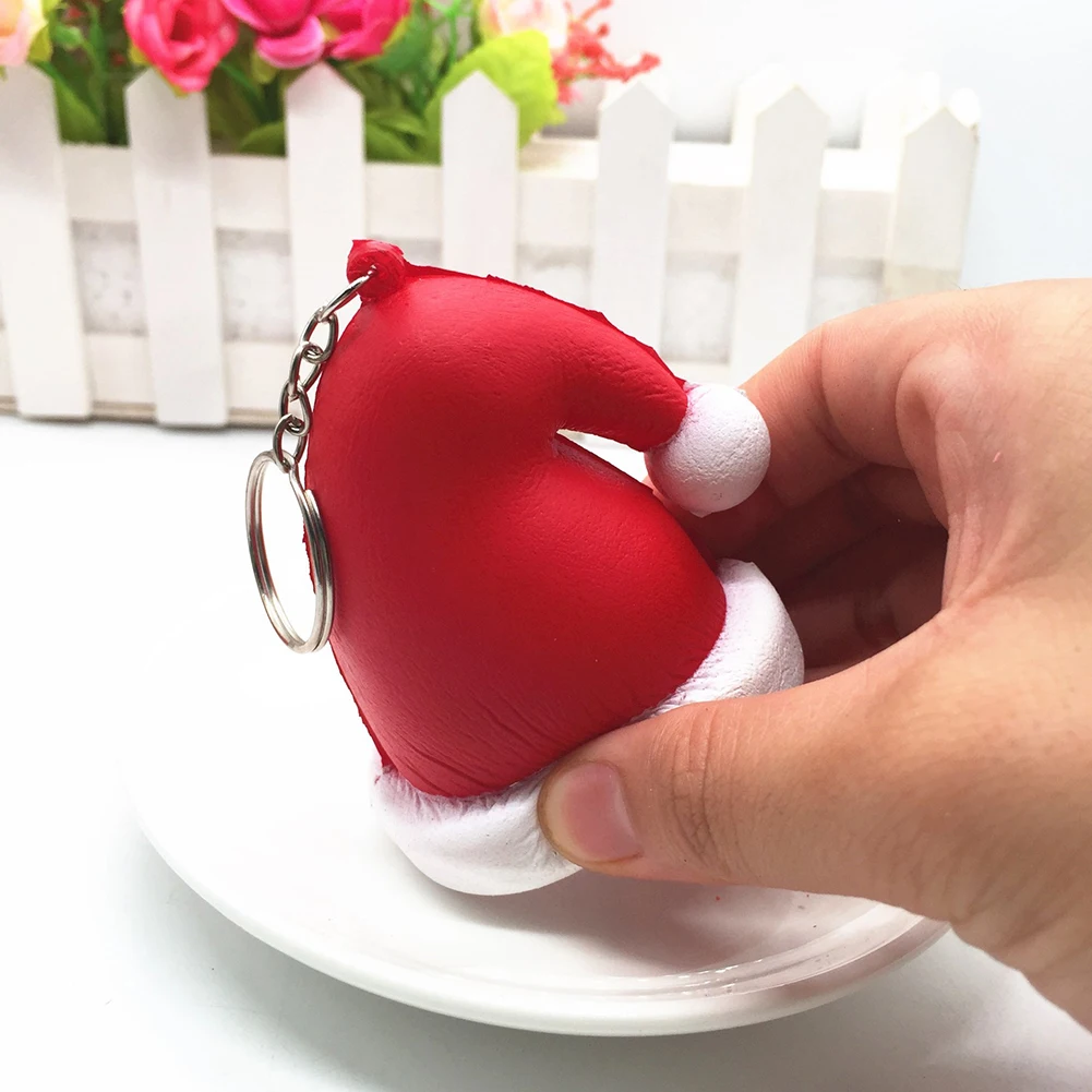 1 шт.. Мягкие игрушки Jumbo Рождественская шляпа Squishy медленный рост мультяшная