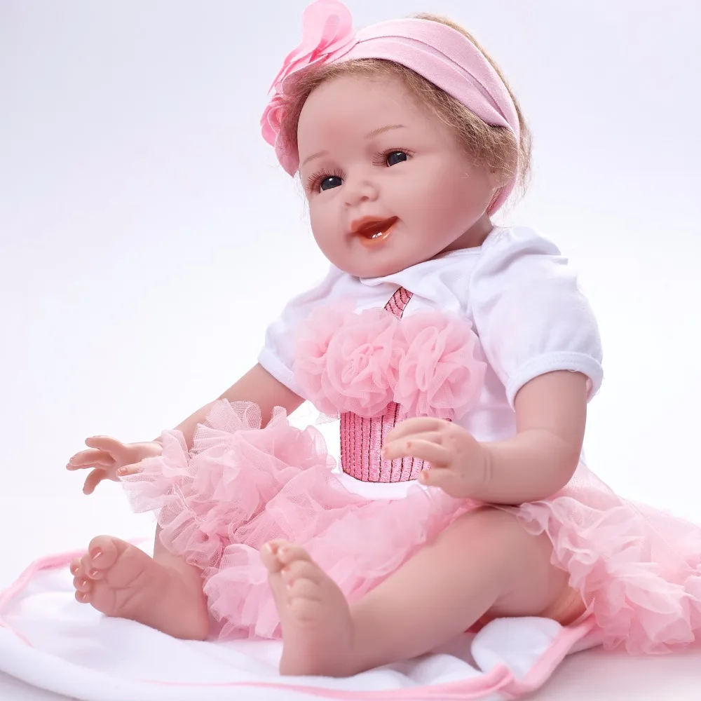 55 см Детские куклы силиконовая кукла-младенец девочка мальчик душ Раннее
