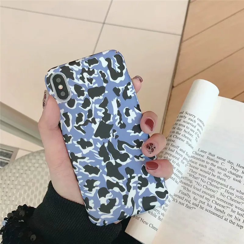 DISCASE Simple PC Hard Shell Phone Case For iphone XS MAX XR All Inclusive Cute Retro Leopard Print X 6 6s 8 7plus | Мобильные