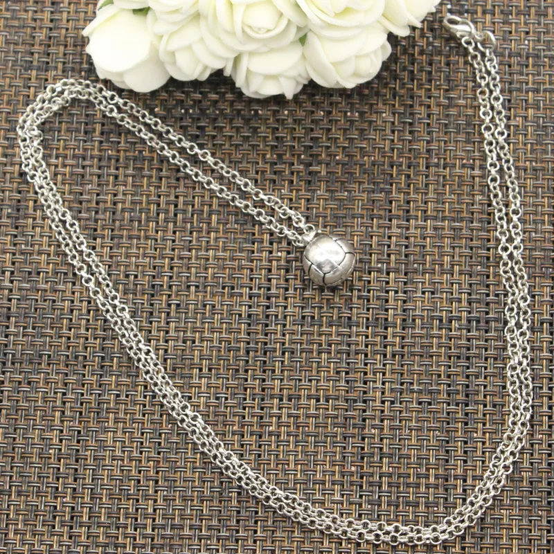 Ожерелье для мужчин и женщин объемная Подвеска волейбола круглая цепочка с