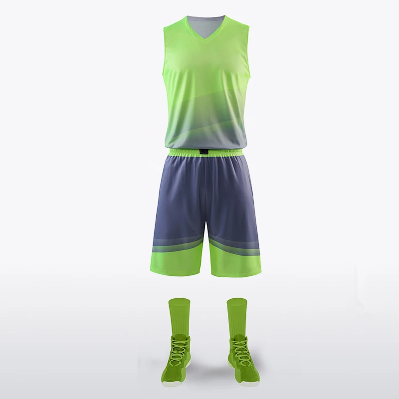 8328 light green Полосатый Детский Мужской Тренировочный Набор для баскетбола, пустые спортивные костюмы для колледжа, дышащие баскетбольные майки, форма с принтом - Цвет: 8328 light green
