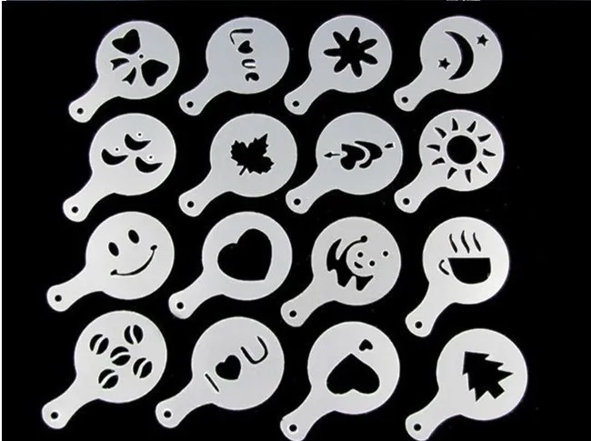 Трафареты для приготовления кофе латте капучино бариста 16 шт./компл. | Дом и сад