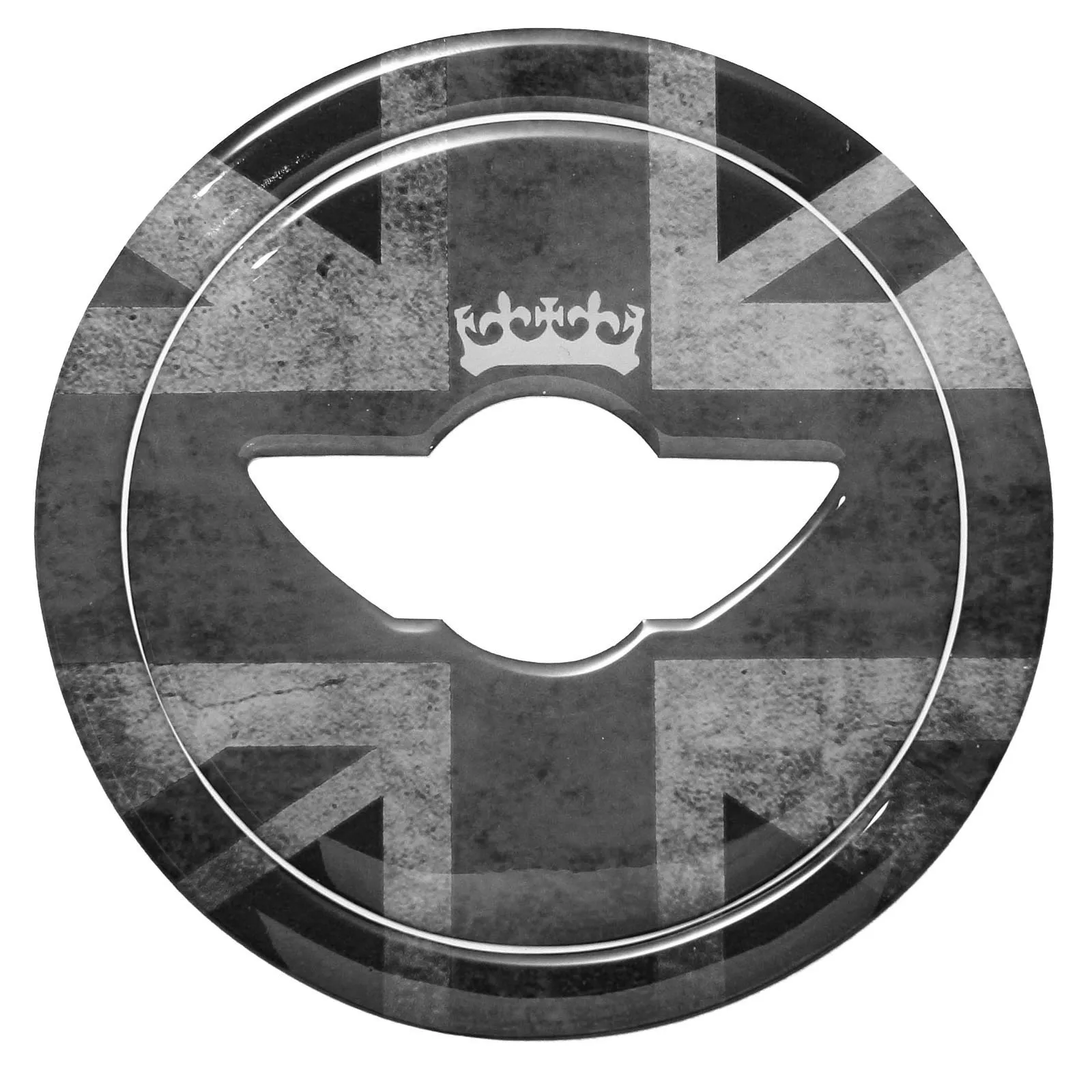 Grey G union jack 3d наклейки на руль Прозрачная силиконовая графическая наклейка для Mini Cooper clubman countryman hardtop R55 R56 R60 - Название цвета: Grey G union jack