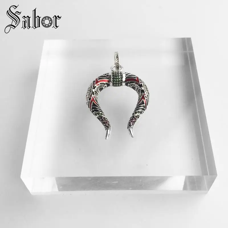 Pendant Asian Dragon Horns silver color For Women &amp Men Ethnic Jewelry Gift Lucky Fit Link Necklace thomas | Украшения и