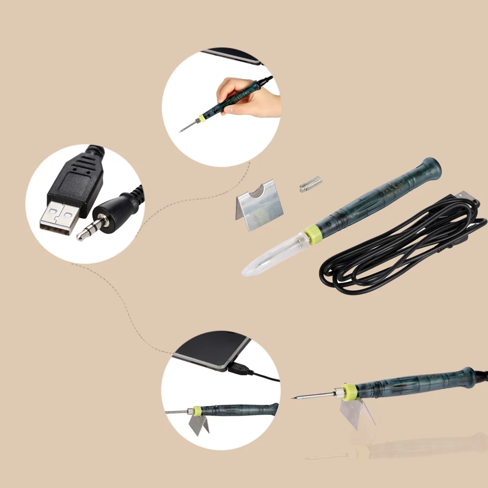 Паяльник для подключения к Mini USB Электрический Портативный пайки пистолет со