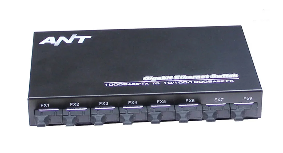Волоконно-оптический коммутатор 8 SC 2 1000M RJ45 промышленный гигабитный Ethernet коммутатор медиаконвертер