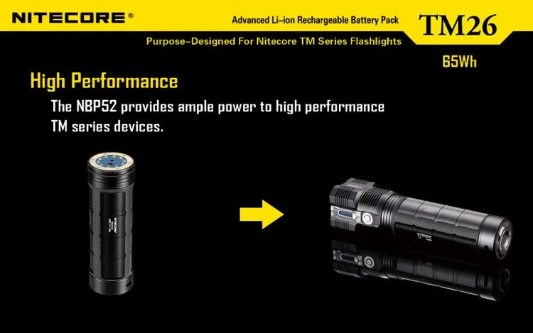 Заводская цена Nitecore TM26 4000 Lumnes O светодиодный фонарик портативный светодиодный прожектор с аккумулятором NBP52