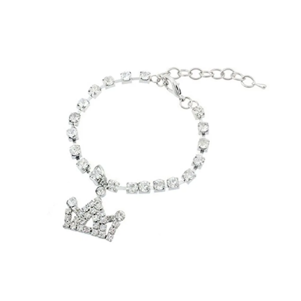 Crown Pendant Dog Cat Puppy Collar Rhinestone Necklace Outdoor Pet Accessories | Дом и сад