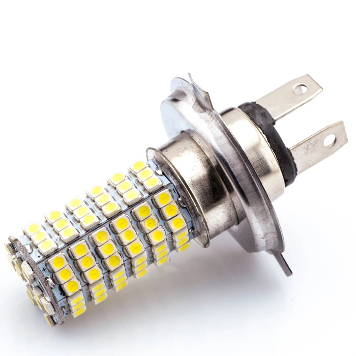 Лучшая цена H4 120 светодиодный 3528 1210 SMD чистый белый Автомобильный источник света